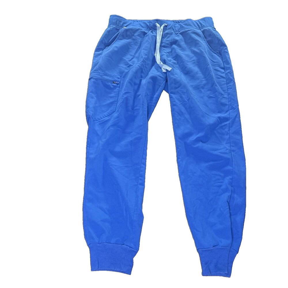 FIGS Technical Collection Womens Large L Blue Scrub Pants Joggers Medical Unifor